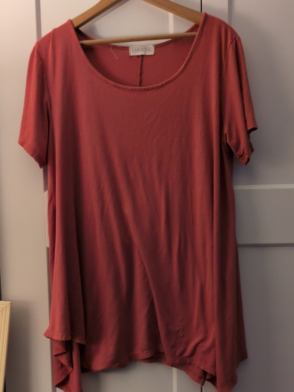 Larace Dusty Rose Short Sleeve Scoop Neck Tunic